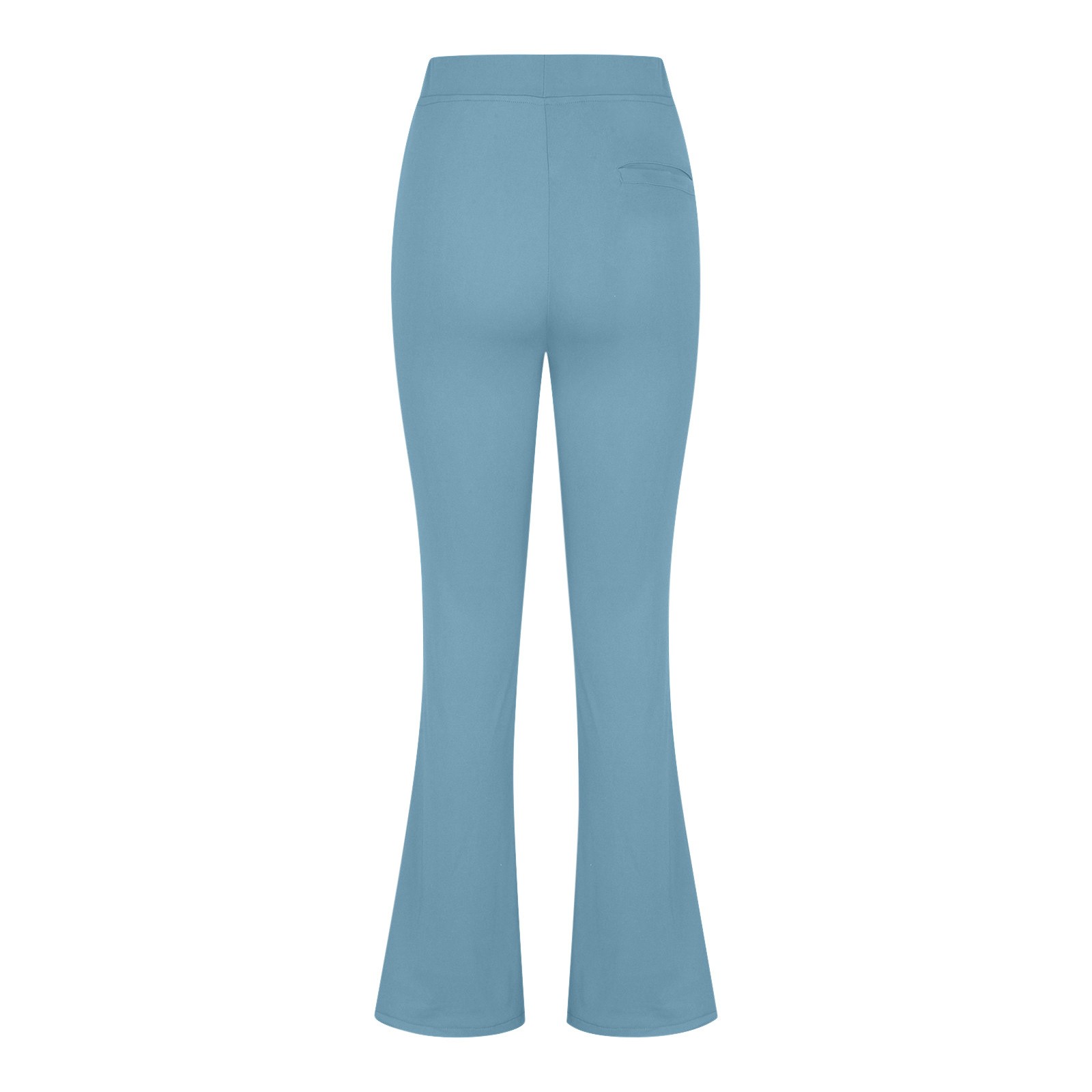 thumbnail image 5 of Pantalones de trabajo elásticos de cintura alta para mujer - Pantalones sin cremallera, color liso, poliéster, informales/de negocios/para el día a día, 5 of 5